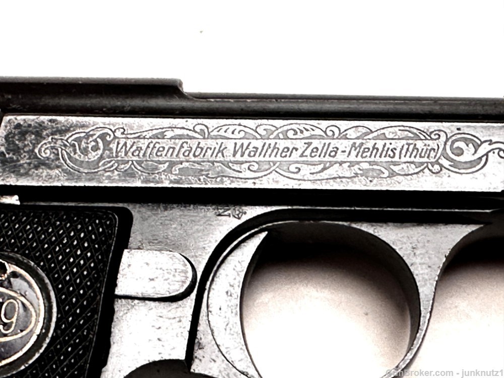 Walther Model 9 / 9b Engraved 6.35 / .25ACP Very Nice Original Condition-img-3