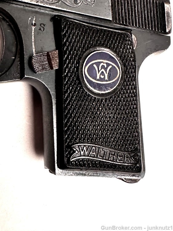 Walther Model 9 / 9b Engraved 6.35 / .25ACP Very Nice Original Condition-img-7