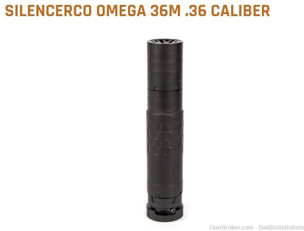 OMEGA 36M 36CAL BLK SILENCER Rated 5.56 to 338LAP & 9MM SU4735 Free Ship-img-0