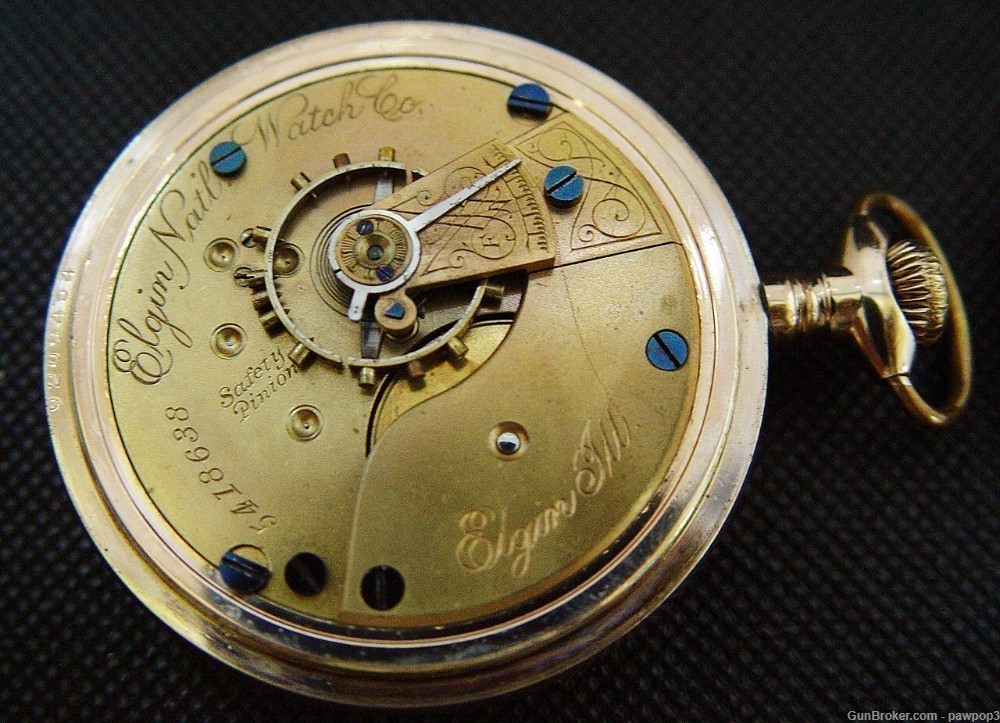 Elgin 73 Grade, Mod. 5 18s, 7J Pendant Set Class 11 Pocket Watch Circa 1894-img-3