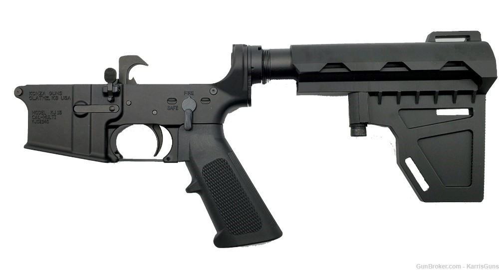 Konza Guns AR-15 Complete Pistol Lower W K-1 Brace-img-0