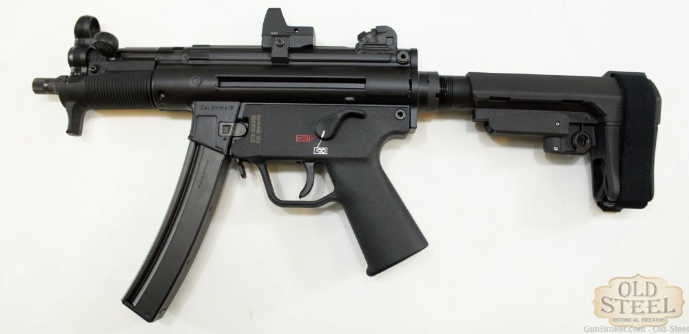German HK SP5K-PDW 9mm Pistol W/ RMR, Pistol, Brace, Sling, and Case MP5K-img-24