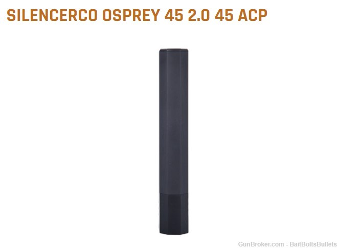 SILENCERCO OSPREY 45ACP 2.0 SILENCER SU5185 Free Shipping-img-0