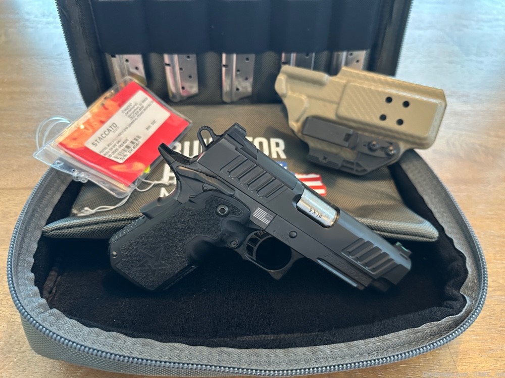 STI STACCATO C DPO 9MM 2011 WITH 5 MAGS LAS HOLSTER NICE!-img-0