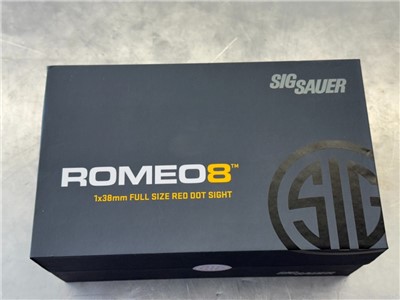 Sig Sauer Romeo8T Black 1x38mm 2 MOA Red Ballistic 