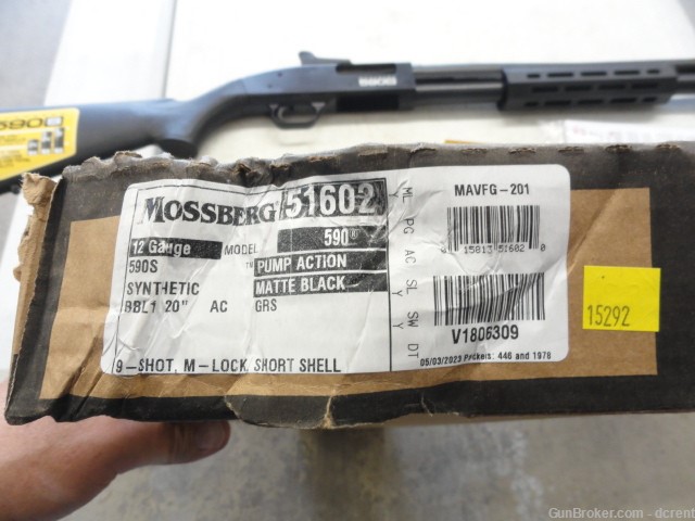 Mossberg 590S Tactical 12ga Pump 20" 13+1 Mini Shells 51602-img-1