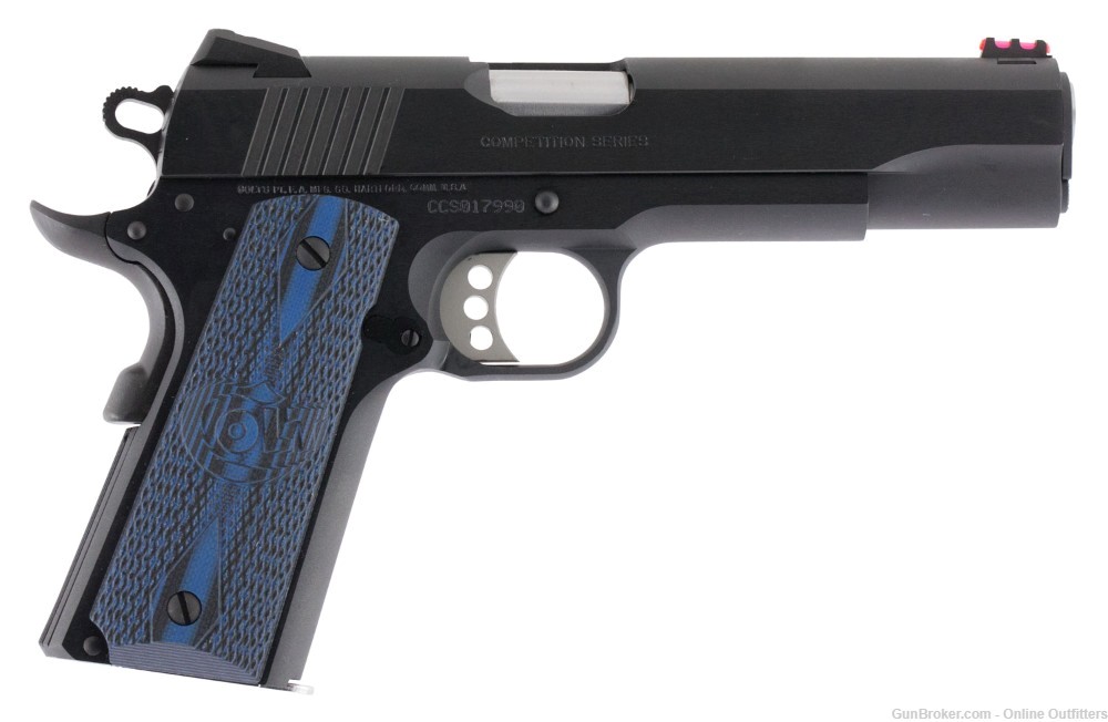 Colt 1911 Competition Government 45 ACP 5" NMB 8+1 Blued O1970CCS FO Sights-img-1