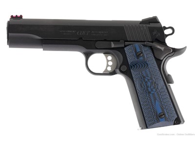 Colt 1911 Competition Government 45 ACP 5" NMB 8+1 Blued O1970CCS FO Sights