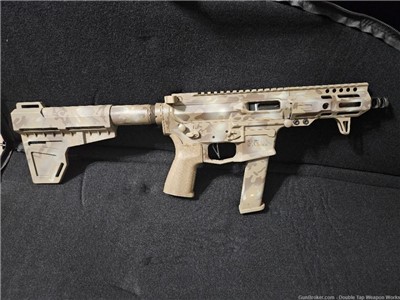 Full Custom AR-9 FDE Multicam EPC9 AR9 9mm pistol camo Seekins Kaw Radian 