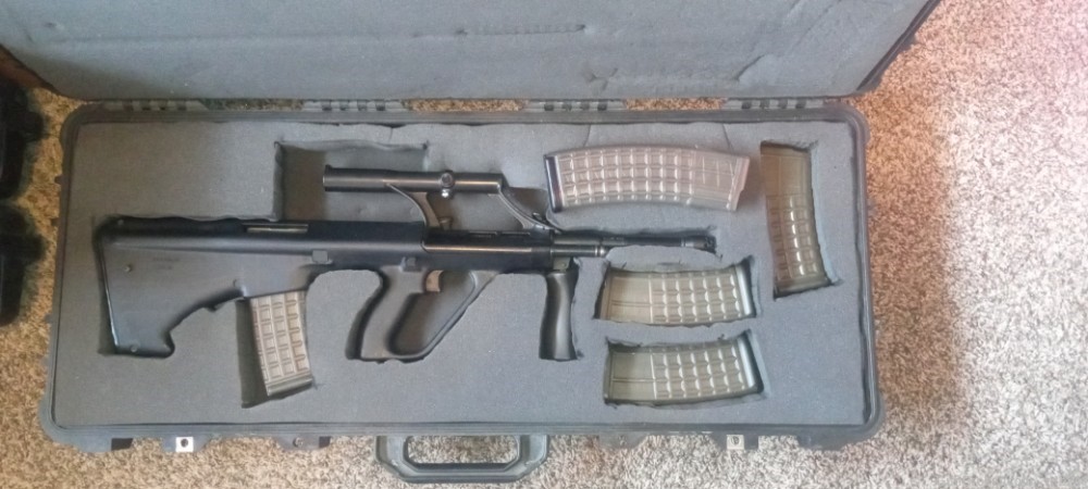 Pre-Ban Steyr AUG Police Semi Auto Carbine 16" barrel Xtra mags and Pelican-img-0