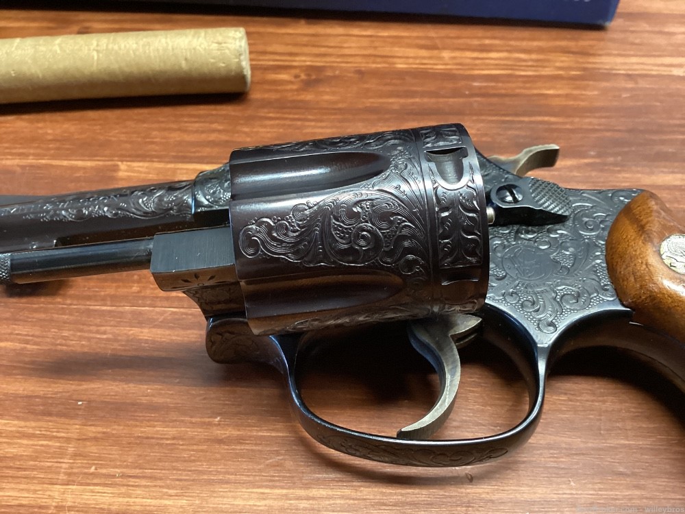 1976 Custom Engraved Smith and Wesson 36 .38 Spl 3” w/ Box Matching Grips-img-23