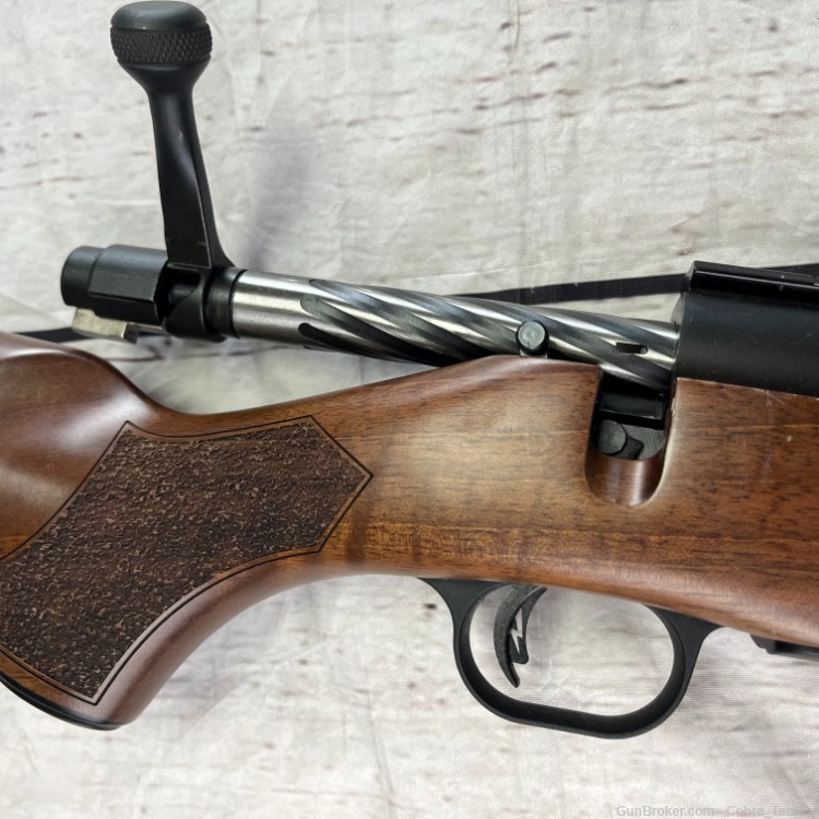 Used Mossberg Patriot .243 Win 22" barrel Wood stock Optic Ready Fluted-img-11