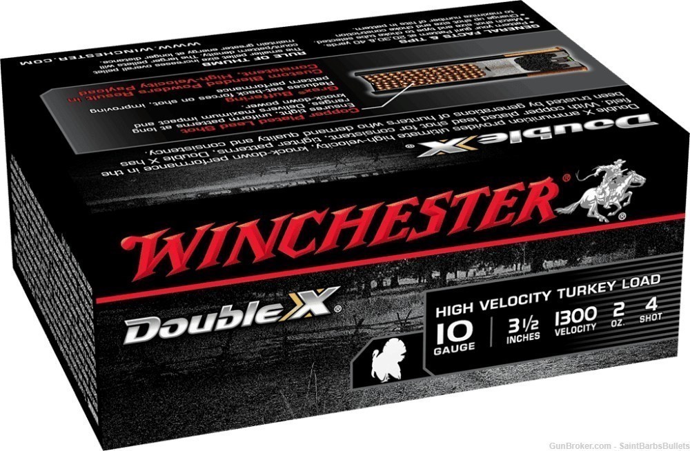 Winchester Double X High Velocity Turkey Load 10 Gauge 1300 fps 3.5" 2 oz.-img-1
