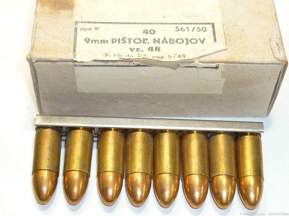 8rd 9x19 CZECH STEEL CORE 9mm Type 23 Bullet 1950s AP-img-18