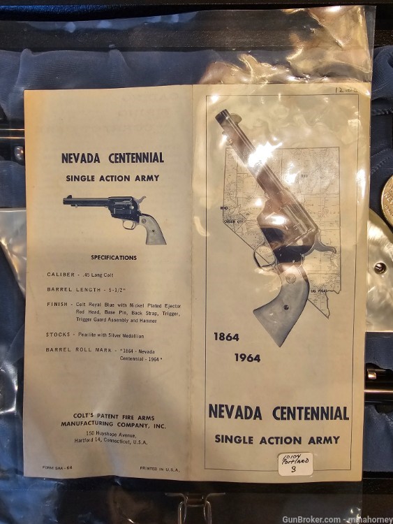 Colt Nevada Centennial 1864 - 1964 Presentation Models-img-7