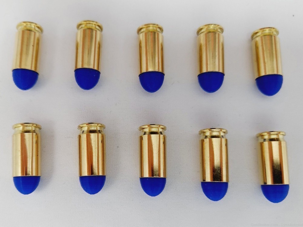 9mm Makarov Brass Snap caps / Dummy Training Rounds - Set of 10 - Blue-img-4