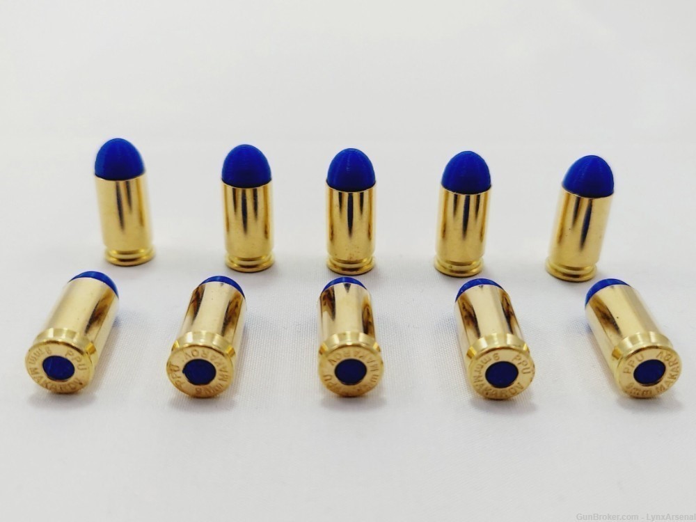 9mm Makarov Brass Snap caps / Dummy Training Rounds - Set of 10 - Blue-img-0