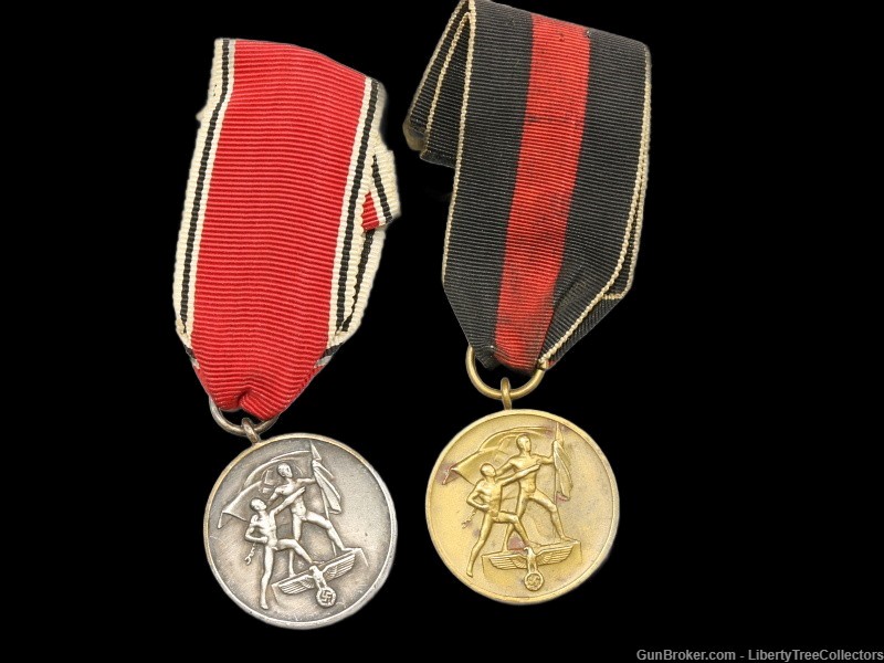 Set of 2 German WW2 Occupation Medals Austria and Sudetenland -img-0