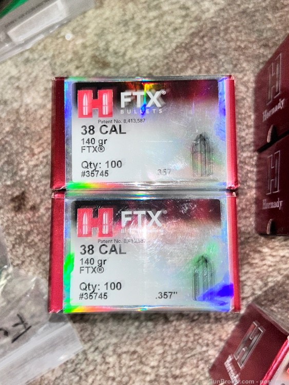 .357 38cal HORNADY FTX POLY TIP 140 grain(200qty) magnum special rifle -img-0
