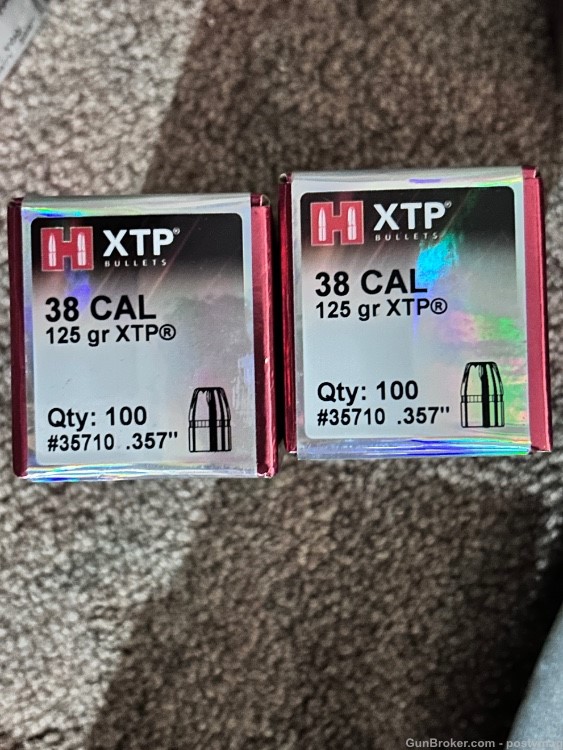 .357 38cal HORNADY xtp 125gr HP (200qty) Protection self-defense tactical -img-0