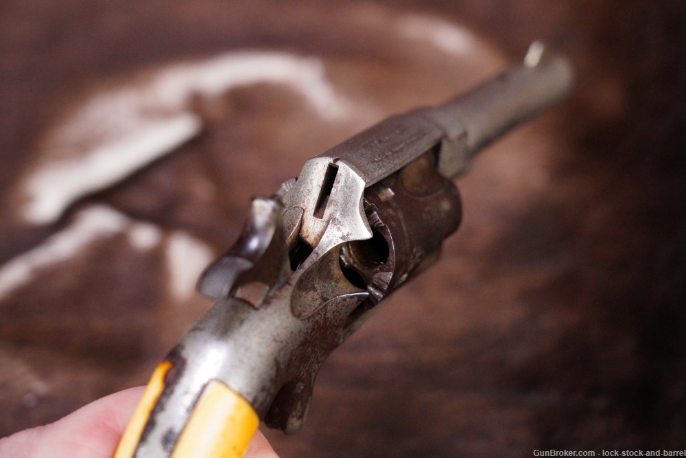 Hopkins & Allen H&A XL No 4 .38 RF Spur Trigger SA Revolver Antique-img-11