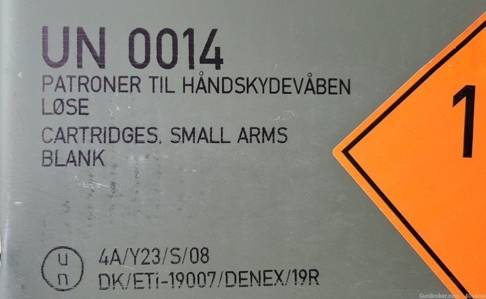 100rds M200 5.56x45mm blanks Denex Denmark .223 REM stripper clips-img-9