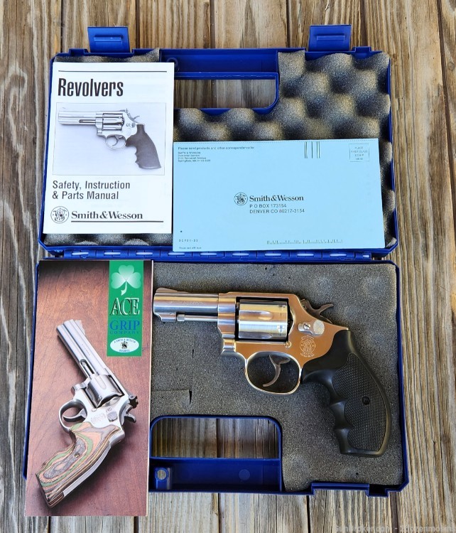 Rare Smith & Wesson Model 65 357 Magnum Revolver 3" Stainless In Box S&W-img-0