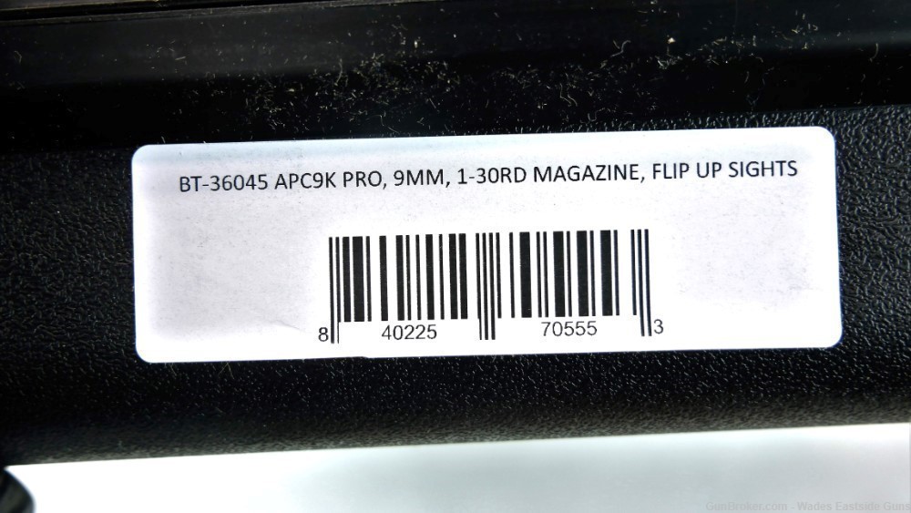 B&T APC9K PRO PISTOL 4.3" BARREL 9MM 1 30-ROUND MAG FLIP-UP SIGHTS W/ BRACE-img-8