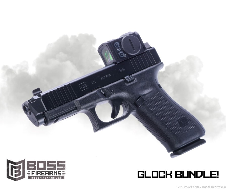 Austrian Glock 45 Gen 5 MOS 9mm Luger Pistol w/ACRO + Afterburner Bundle!-img-0