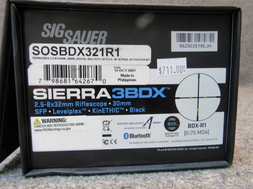 Sig Sauer Sierra 3 BDX 2.5-8x32 scope with Romeo1 red dot-img-6