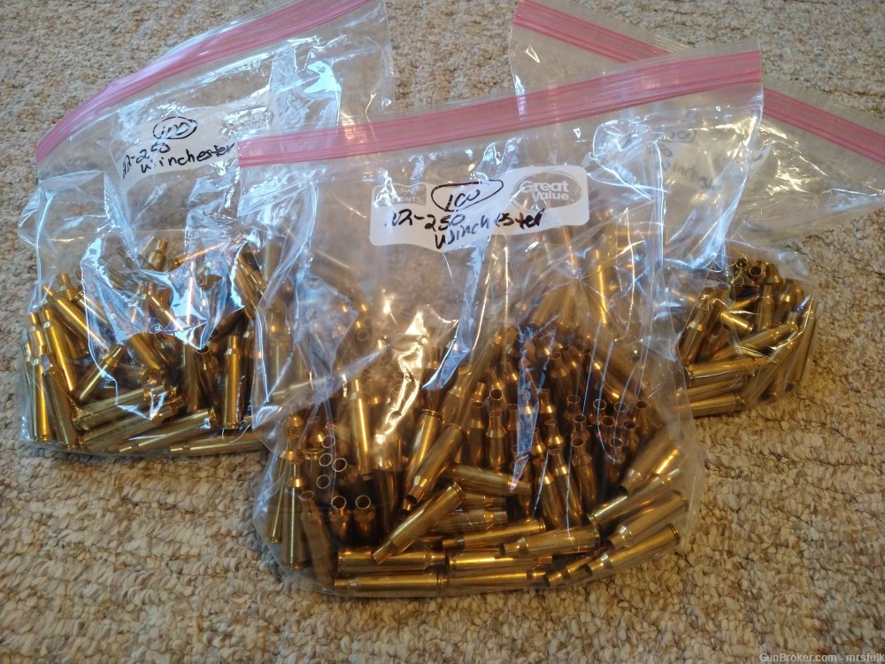 22-250 Winchester NEW - Unprimed Rifle Brass (300 cases)-img-0