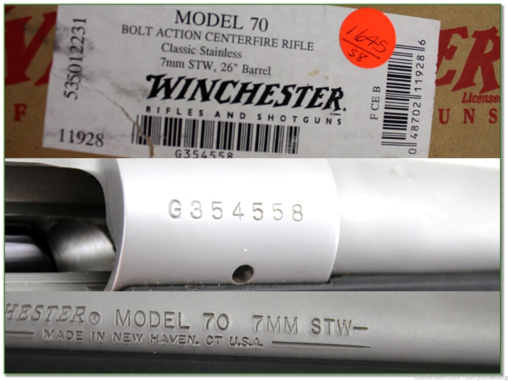 Winchester 70 Classic Stainless in rare 7mm STW unfired in box!-img-3
