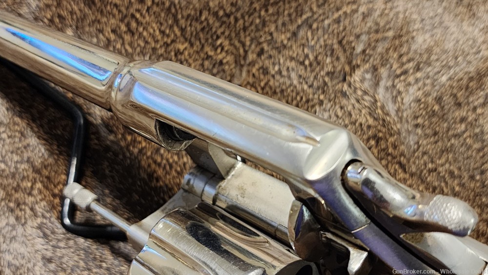 COLT New Service Revolver 38 W.C.F. 5.4" barrel Nickel-img-8