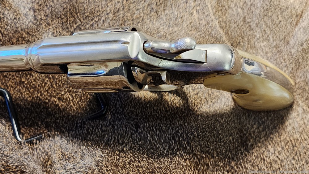 COLT New Service Revolver 38 W.C.F. 5.4" barrel Nickel-img-10