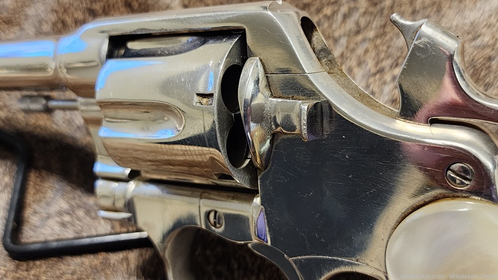 COLT New Service Revolver 38 W.C.F. 5.4" barrel Nickel-img-1