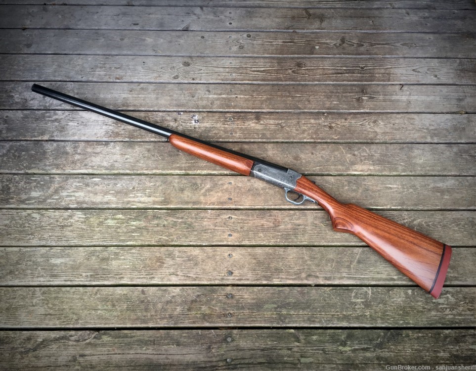 Hand Engraved Savage 220A 12 gauge 28” barrel Single Shot Shotgun -img-22