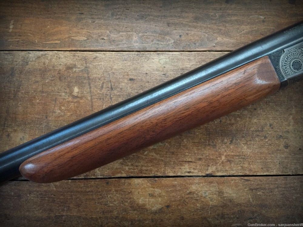Hand Engraved Savage 220A 12 gauge 28” barrel Single Shot Shotgun -img-12