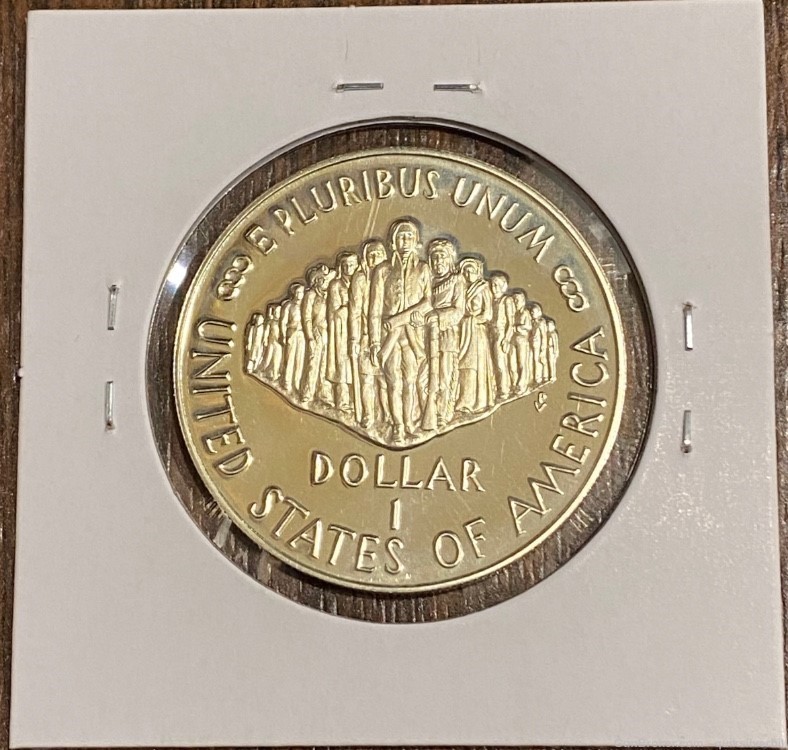 Beautiful 1987 Proof Silver Dollar Constitution Bicentennial -img-1