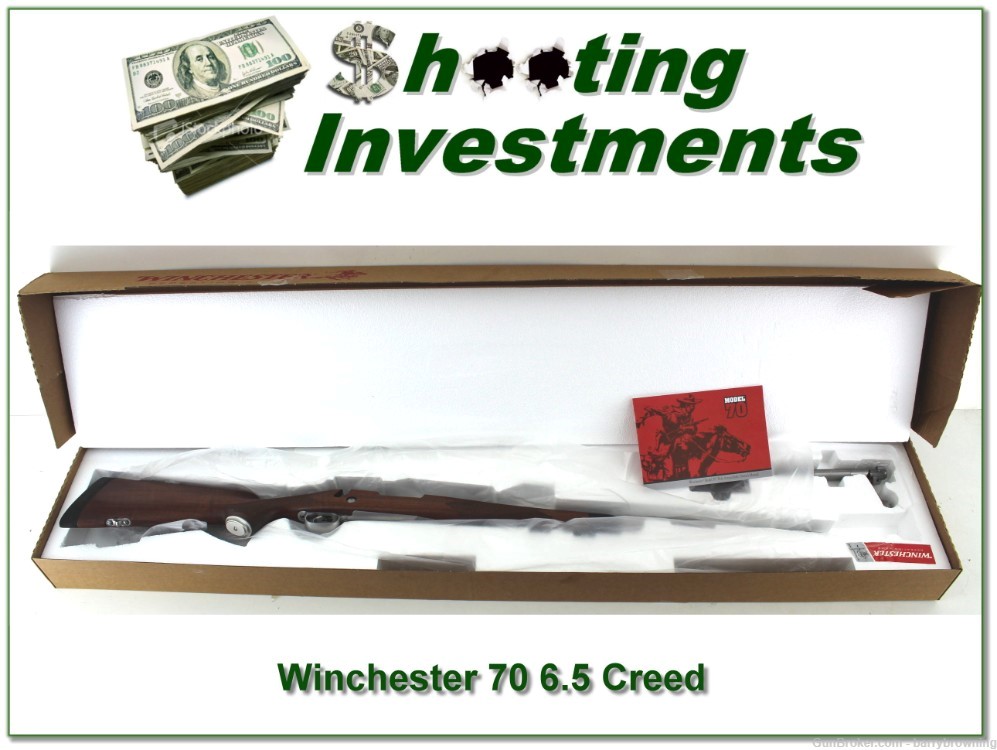 Winchester 70 Stainless Walnut Supergrade 6.5 Creedmoor NIB-img-0