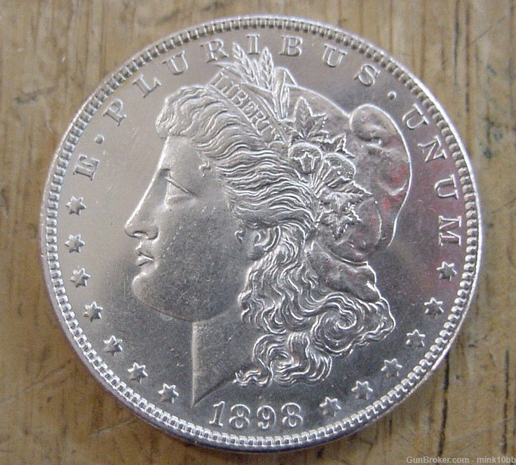 1898 Morgan  Silver Dollar  Real Nice  4-23-img-0