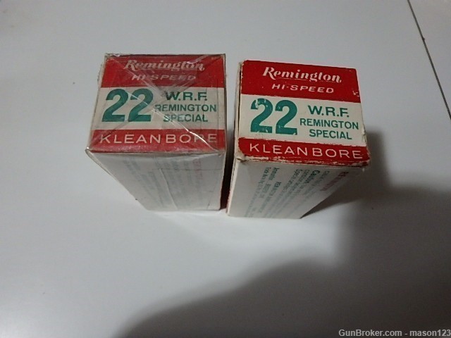 2 FULL 22 WRF REMINGTON BOXES 22 REMINGTON SPECIAL   100 RDS-img-1