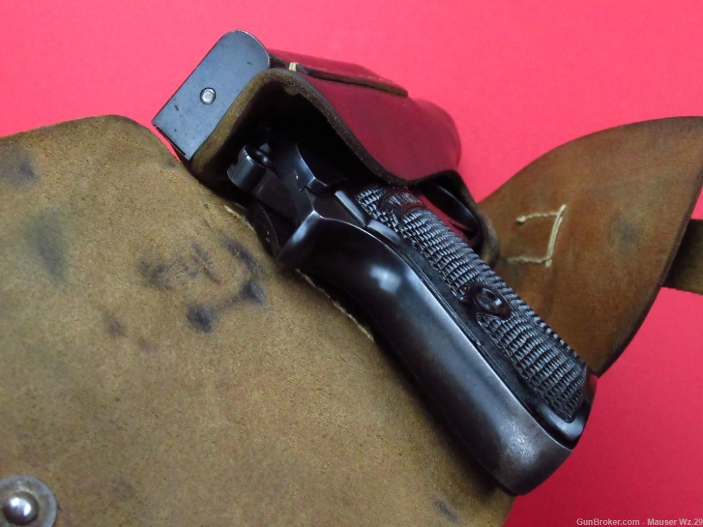 Excellent 1940 WWII Walther PP RIG German pistol PPk 7.65mm Holster P38-img-98