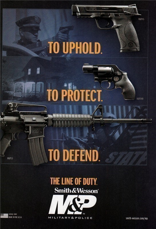 2009 SMITH & WESSONM&P Military & Police PRINT AD-img-0