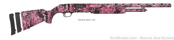 Mossberg 54161 500 Super Bantam Pump Action Shotgun, 20 Ga., 22" Bbl, Pink -img-0
