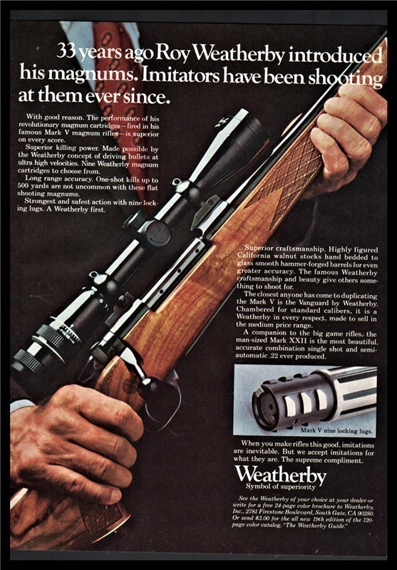 1979 WEATHERBY Mark V Magnum Rifle PRINT AD-img-0