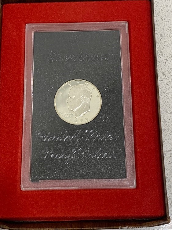 Beautiful 1972 Ike Eisenhower United States Proof Silver Dollar-img-0