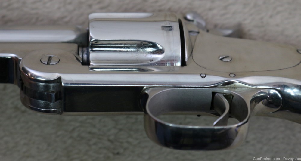 Beautiful Antique Smith & Wesson New Model No 3 44 Russian nickel 6 1/2"-img-5