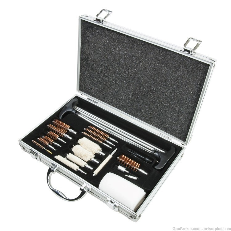 Multi Caliber Cleaning Kit w/ Case works with .223 .308 7.62 5.56 .30 Rifle-img-0