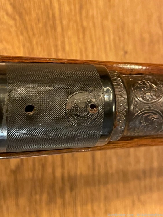 BRNO 22 F 7x57 Mauser Engraved, RARE! 7mm mauser Mannlicher gold inlay -img-11