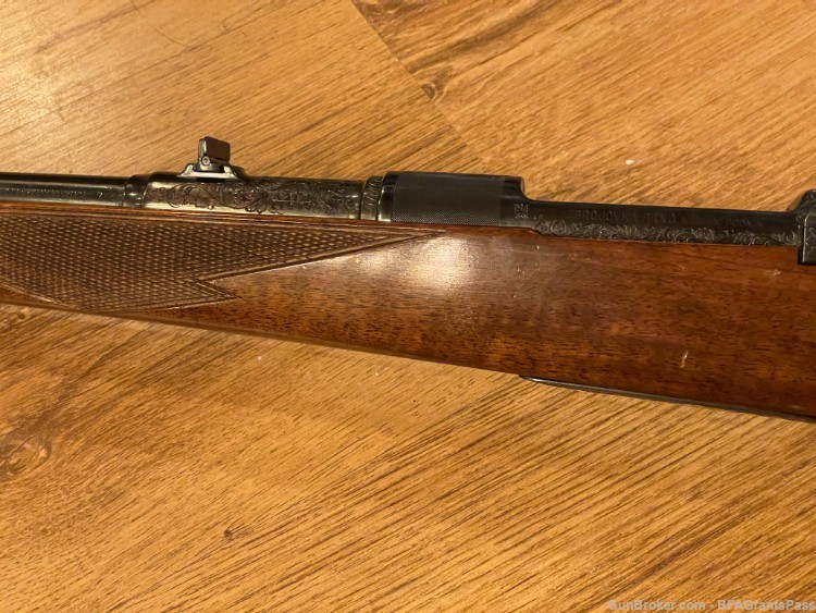 BRNO 22 F 7x57 Mauser Engraved, RARE! 7mm mauser Mannlicher gold inlay -img-18